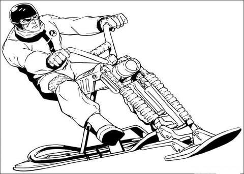 Snowcycle  Coloring Page